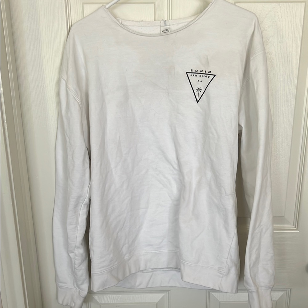 White Long Sleeve Sweatshirt